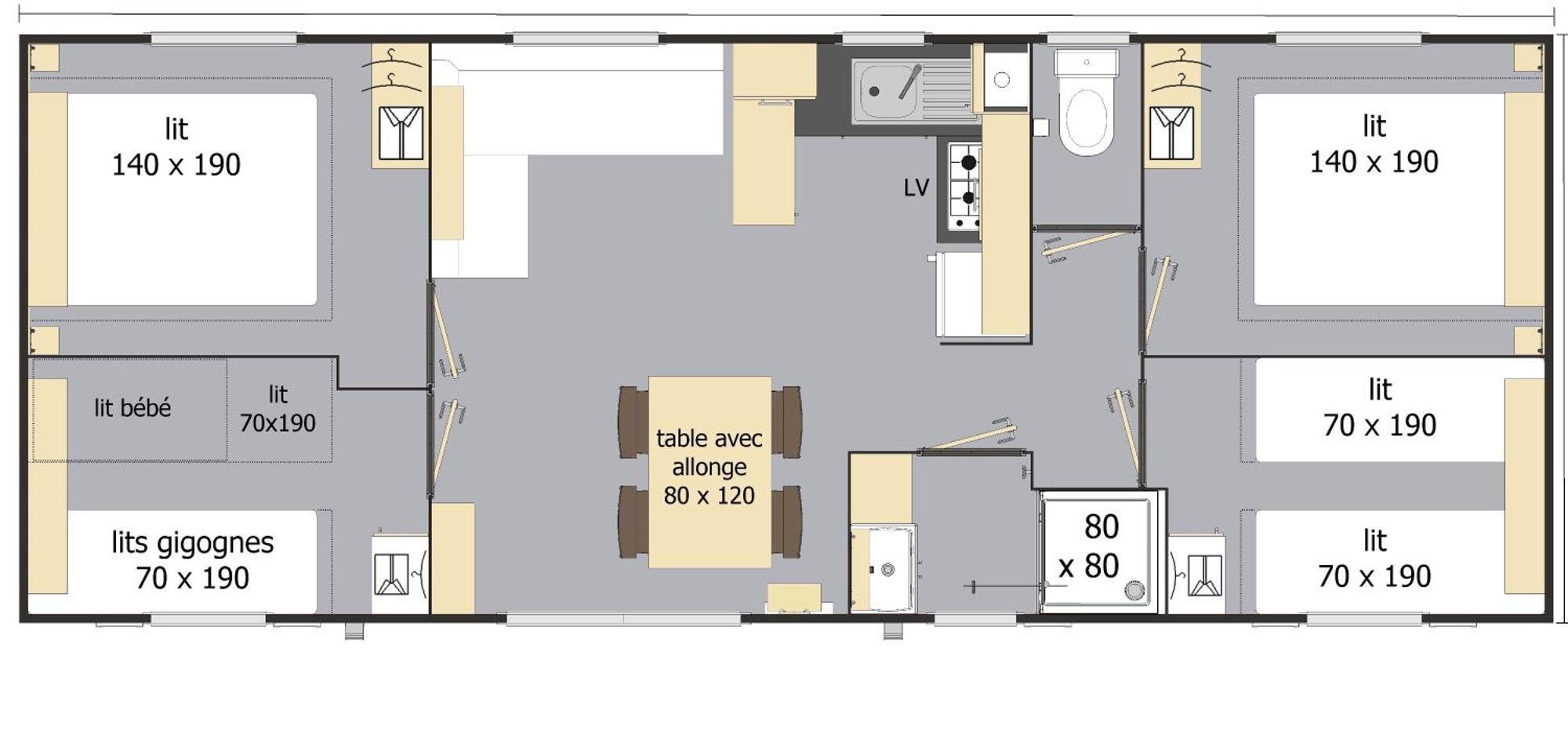 Mobil Home Xxl 4 Chambres - Camping Le Clos Cacheleux Miannay Cameră foto
